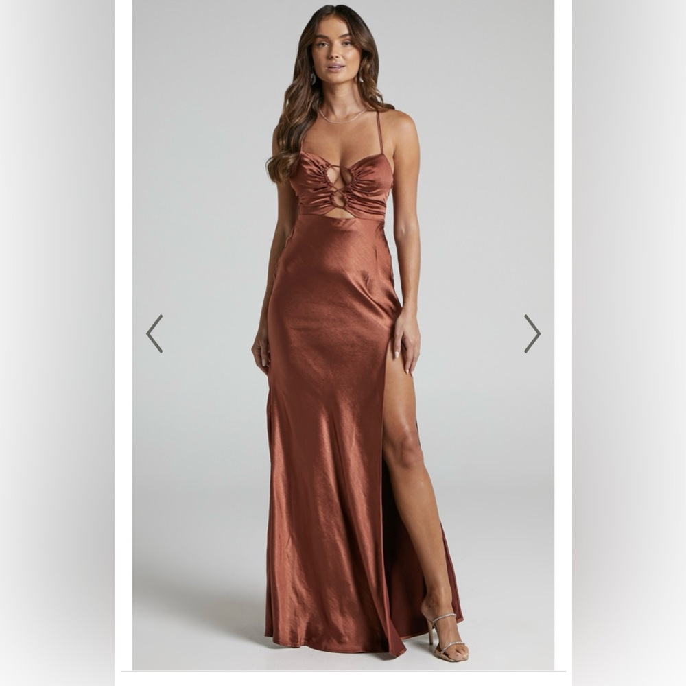 Showpo Long Satin Dress